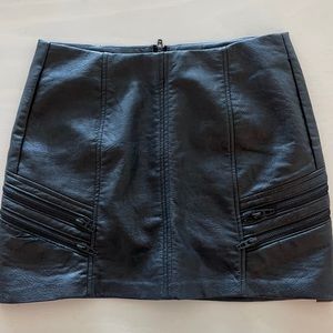 Blank NYC Leather Mini Skirt